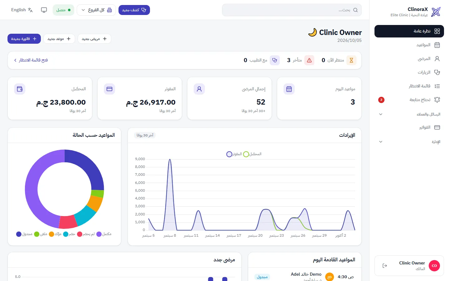 لوحة التحكم على سطح المكتب